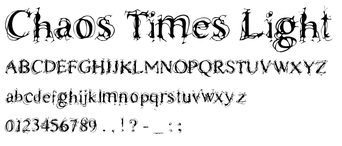 Chaos Times Light font